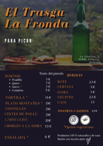 Carta merendero Laviana