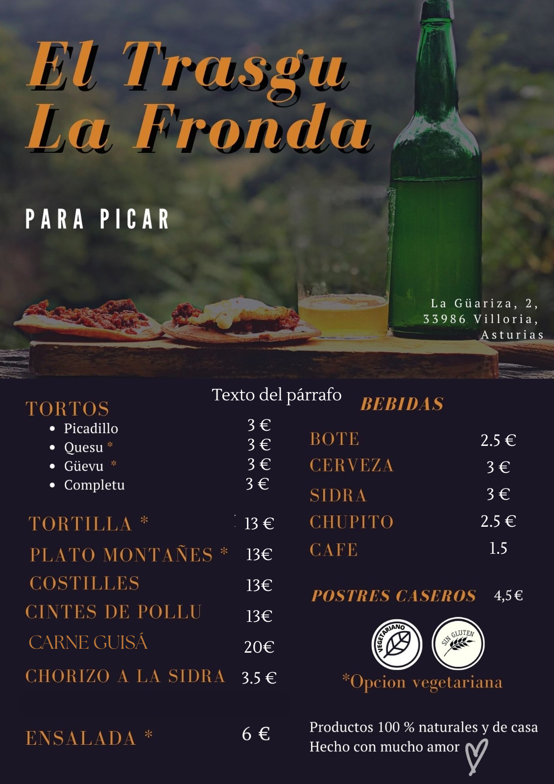 pa picar en el merendero villoira